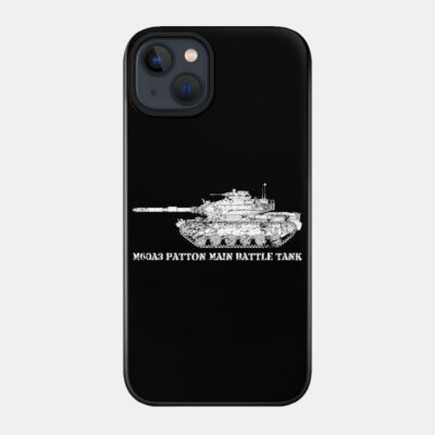 M60A3 Patton Us Military Tank Cutout Silhouette Gift Phone Case Official Military Merch