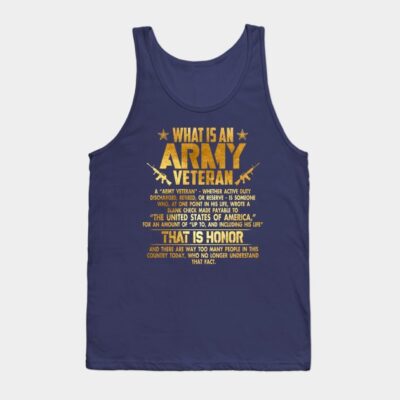 Whats An Military Veteran Gold Foil Effect Tank Top Official Military Merch