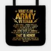 Whats An Military Veteran Gold Foil Effect Tote Official Military Merch