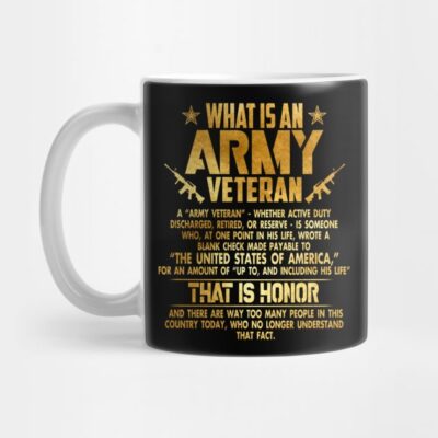 Whats An Military Veteran Gold Foil Effect Mug Official Military Merch