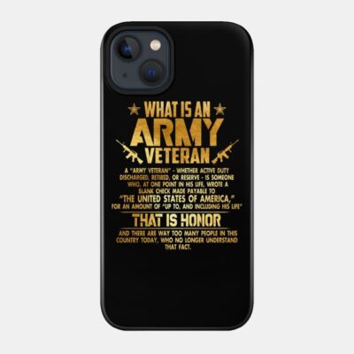 Whats An Military Veteran Gold Foil Effect Phone Case Official Military Merch