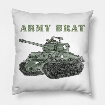 Military Brat Throw Pillow Official Military Merch