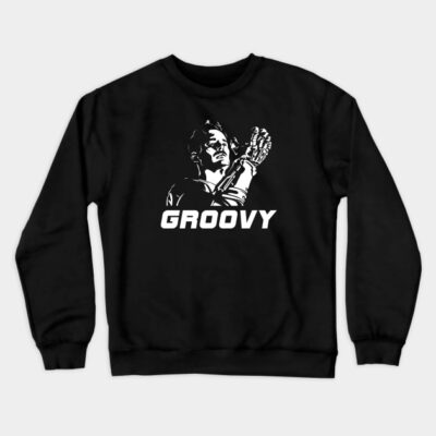 Military Of Darkness Groovy Ash Williams Bruce Campbel Crewneck Sweatshirt Official Military Merch