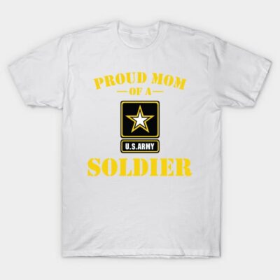 Proud Mom Of Us Military Soldier T-Shirt Official Military Merch