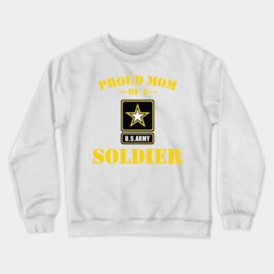 Proud Mom Of Us Military Soldier Crewneck Sweatshirt Official Military Merch