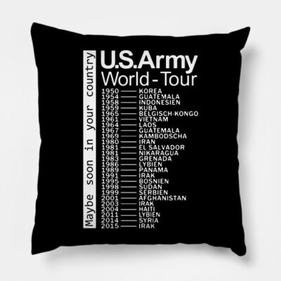 The Us Military World Tour Throw Pillow Official Military Merch