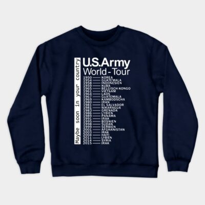 The Us Military World Tour Crewneck Sweatshirt Official Military Merch