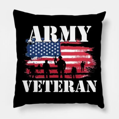 Military Veteran Throw Pillow Official Military Merch