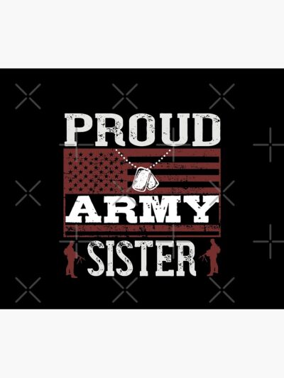 Proud Military Sister Tapestry Official Military Merch