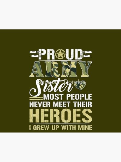 Military  Veteran Proud Us Military Sister Shirt Military Pride Tapestry Official Military Merch