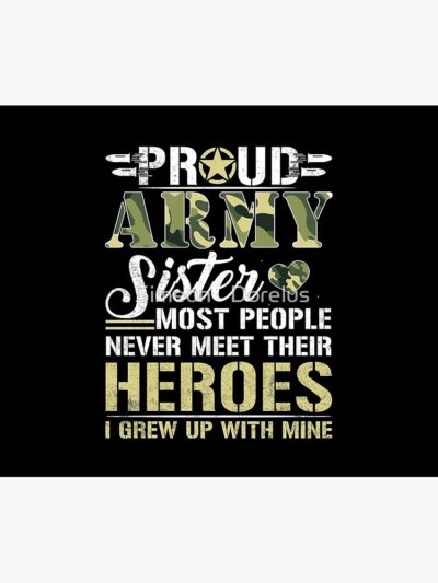 Proud Military Sister Gift - Military Sis Veterans Day Tapestry Official Military Merch