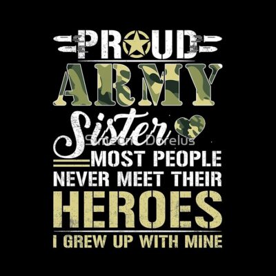 Proud Military Sister Gift - Military Sis Veterans Day Tote Bag Official Military Merch