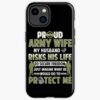 Proud Military Wife Camo Gift Military Wife Protects Me, Love My Soldier Iphone Case Official Military Merch