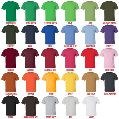 t shirt color chart - Military Gifts World