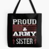 Proud Military Sister Tote Bag Official Military Merch