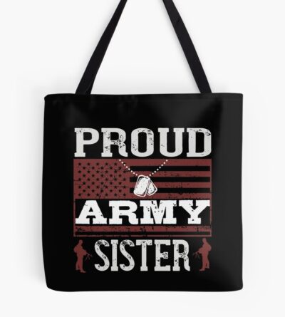 Proud Military Sister Tote Bag Official Military Merch