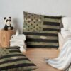 U.S. Flag: Military Camouflage Throw Pillow Official Military Merch