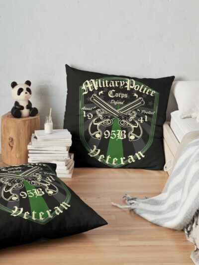 Military Police 95 Bravo Throw Pillow Official Military Merch