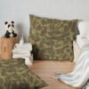 Frogskin Camo Throw Pillow Official Military Merch