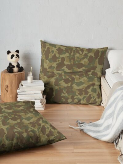 Frogskin Camo Throw Pillow Official Military Merch