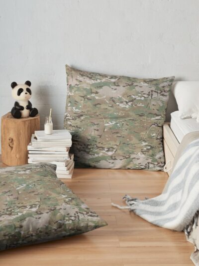 Multicam Camouflage Throw Pillow Official Military Merch