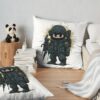 Soldier Cartoon Throw Pillow Official Military Merch