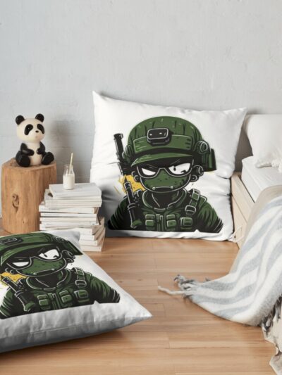 Green Military Throw Pillow Official Military Merch