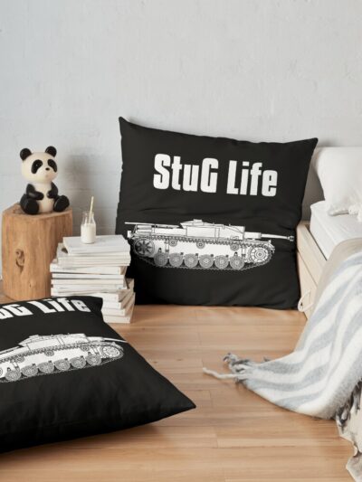 Stug Life - Military History Visualized (Vertical Version) Throw Pillow Official Military Merch