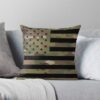 U.S. Flag: Military Camouflage Throw Pillow Official Military Merch