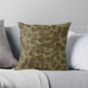 Frogskin Camo Throw Pillow Official Military Merch