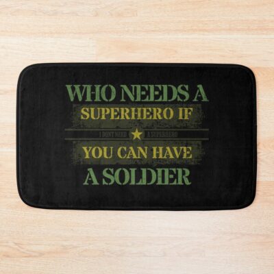 Soldier Superhero Bath Mat Official Military Merch