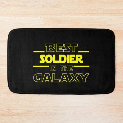 Soldier Job Dad Mom Hudband Mens Shirt, Best Soldier In The Galaxy, Funny Soldier Birthday Christmas Gift Gift Bath Mat Official Military Merch