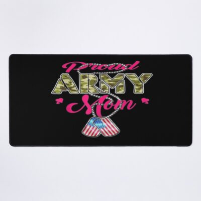 Proud Military Flag Camo Tags Mother Mouse Pad Official Military Merch