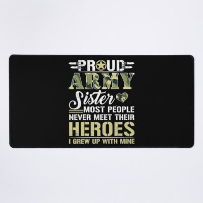 Proud Military Sister Gift - Military Sis Veterans Day Mouse Pad Official Military Merch