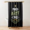 Proud Military Uncle Tshirt Military Gift Shower Curtain Official Military Merch