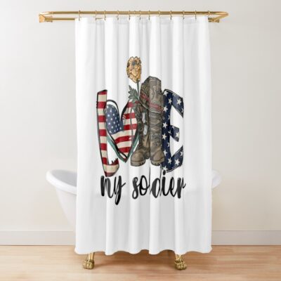 Veteran Soldier Shower Curtain Official Military Merch