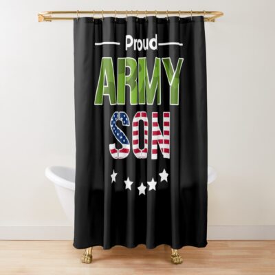 Proud Military Son Shower Curtain Official Military Merch