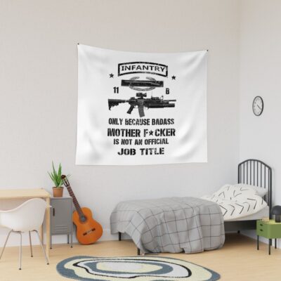 Us Military 11B Infantry Hardcore Tapestry Official Military Merch