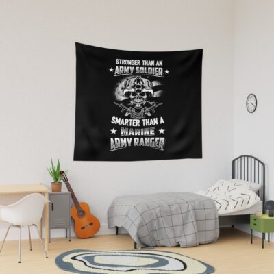 Smarter Than A Marine Military Ranger Tapestry Official Military Merch