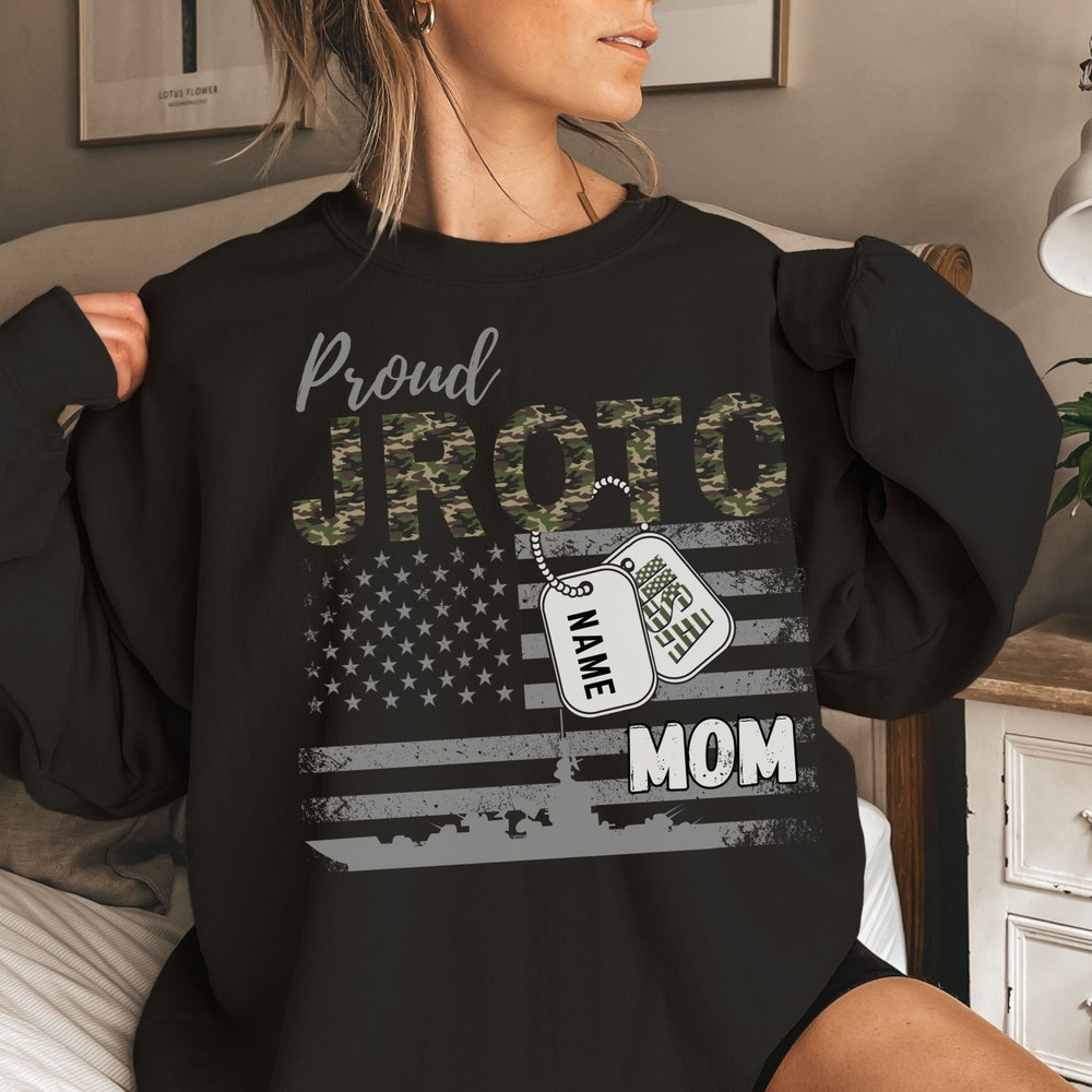 Personalized Military Long Sleeve Sweatshirt