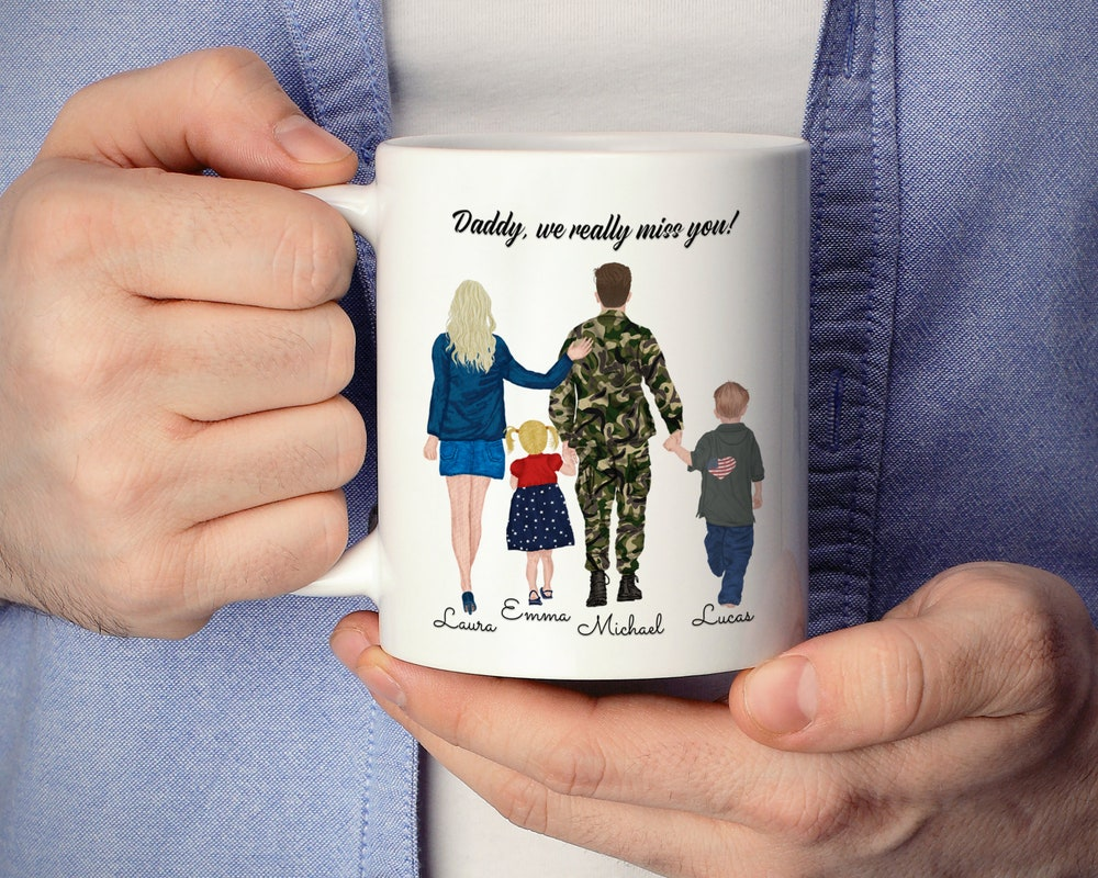 Personalized Coffee Mug Military Family