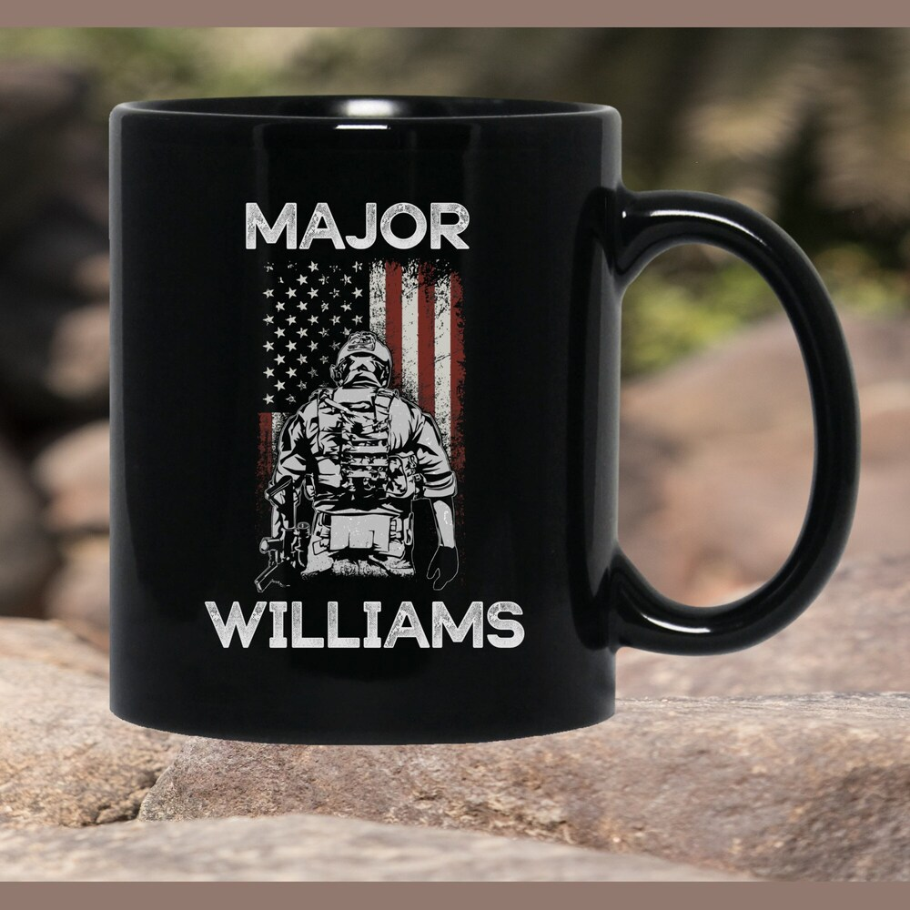 Personalized Military Rank and Name Mug