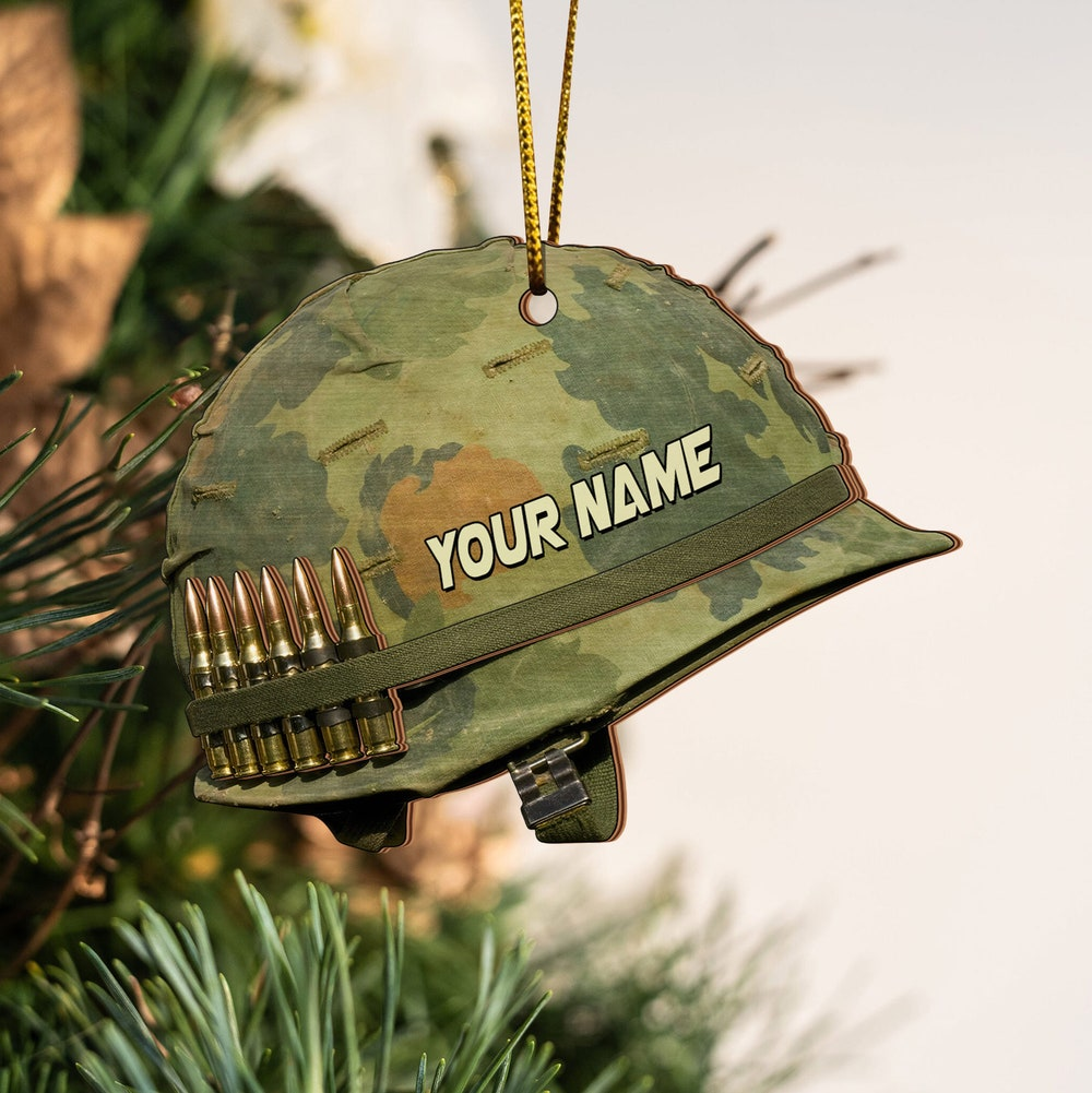 Personalized Veteran Christmas Ornament